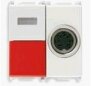 Call push button+7P DIN outlet white
